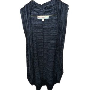 Red Pedal - Womens Black & Gray Tank Cover up, no closure | L
